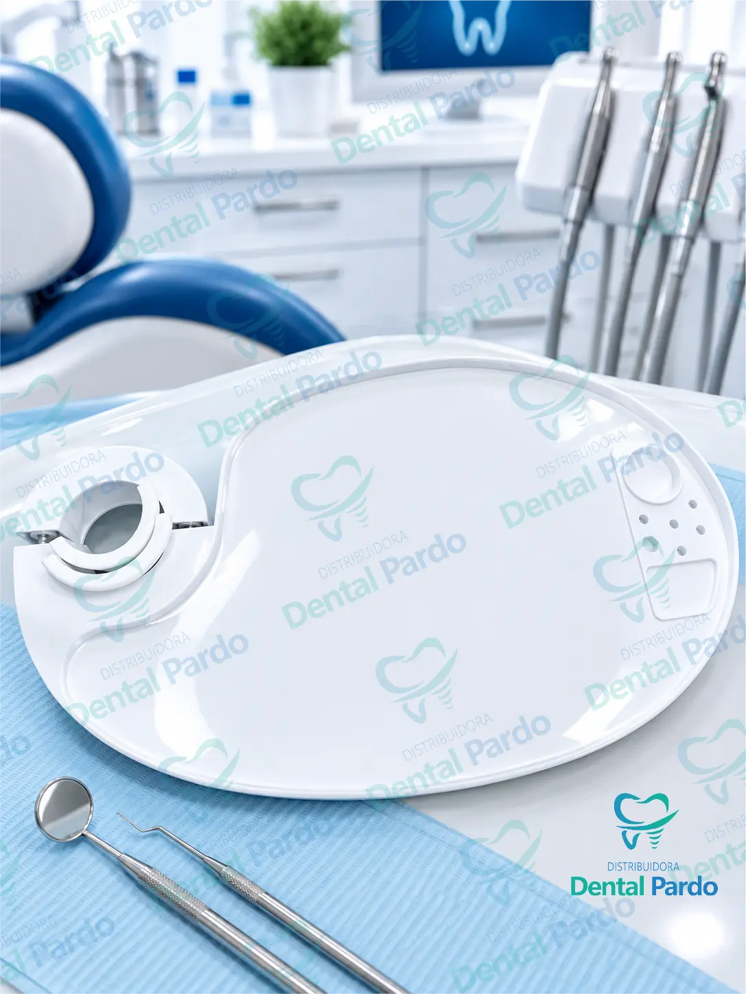 Bandeja Auxiliar Para Poste De Unidad Dental (Blanca)