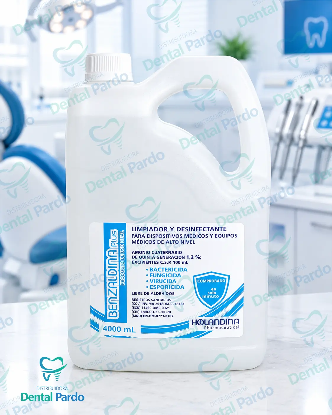 Limpiador Y Desinfectante Benzaldina Plus (Galón 4000 Ml) | Holandina
