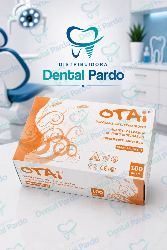 Guantes De Vinilo Otai® Transparentes | Sin Polvo | Caja X 100 Unidades