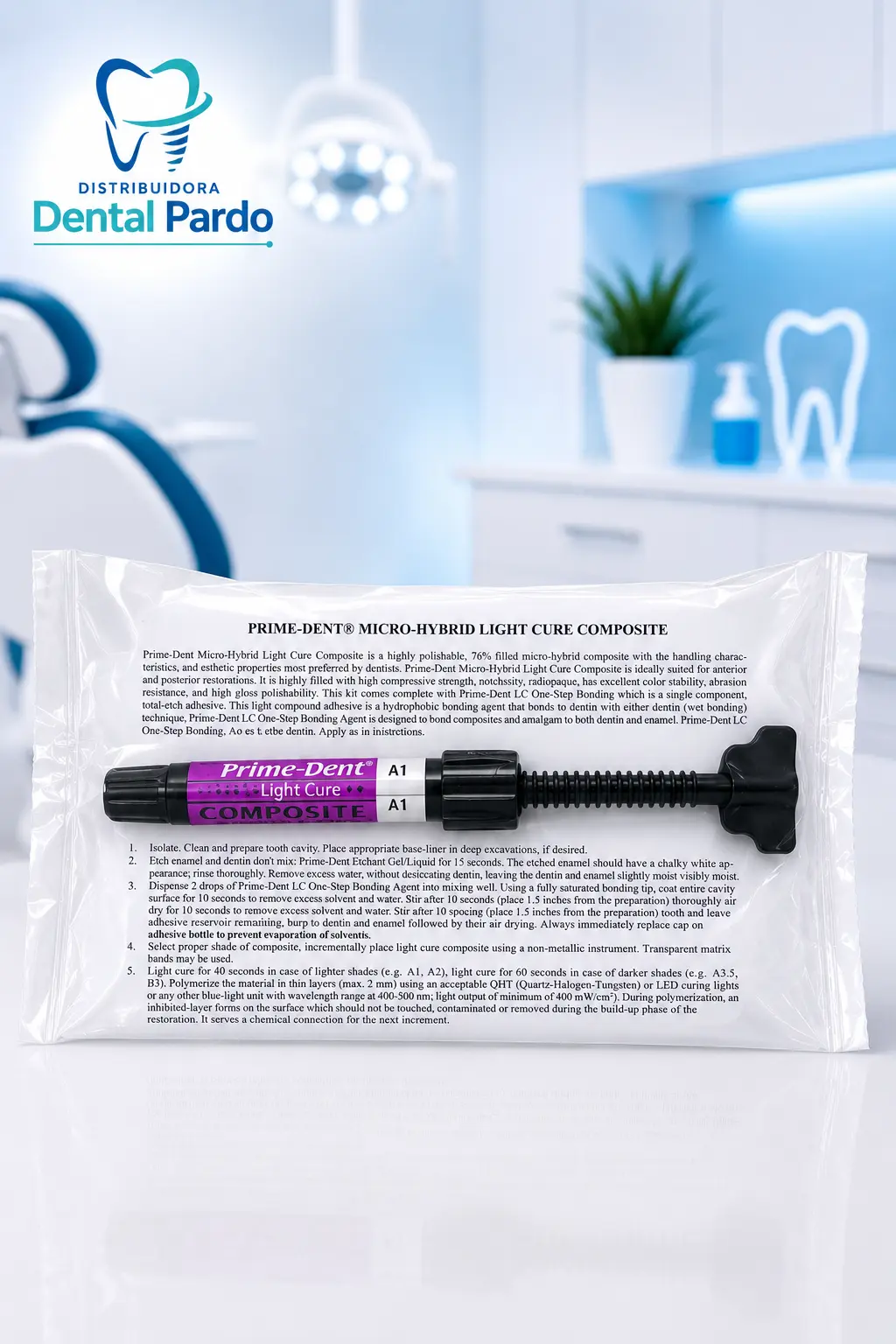 Resina Compuesta Prime-Dent® Micro-Hybrid | Tono A1 | 4.5 G