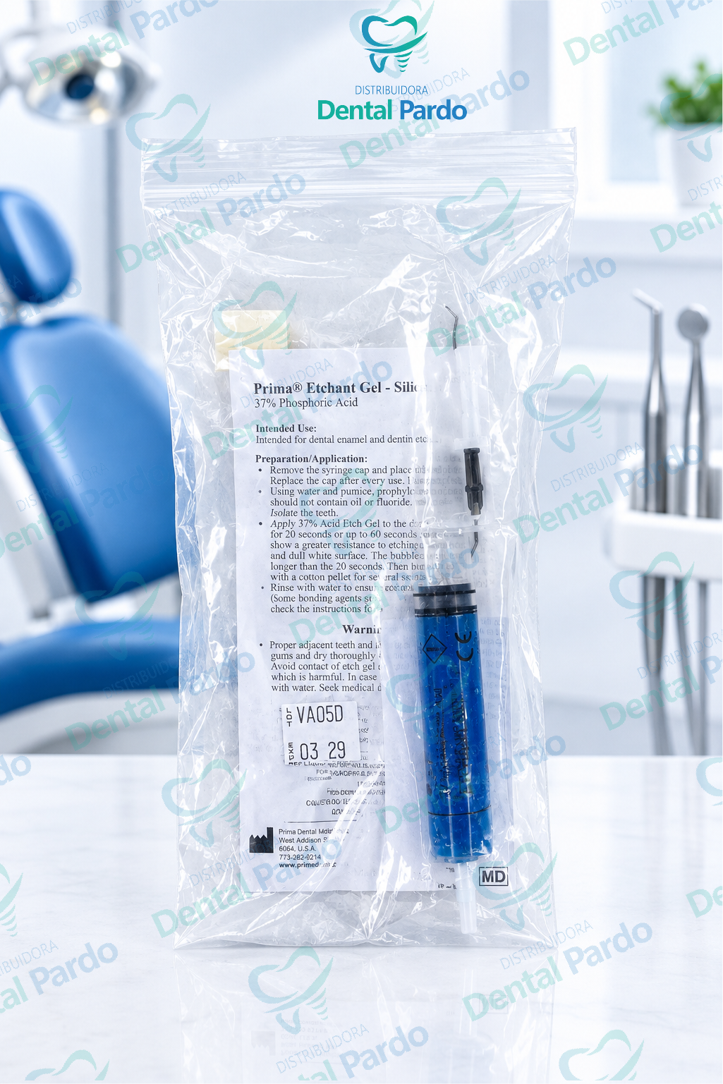 Prima Etchant Gel® Prima Dental | Ácido Grabador Al 37% | Kit Jeringa Y Puntas