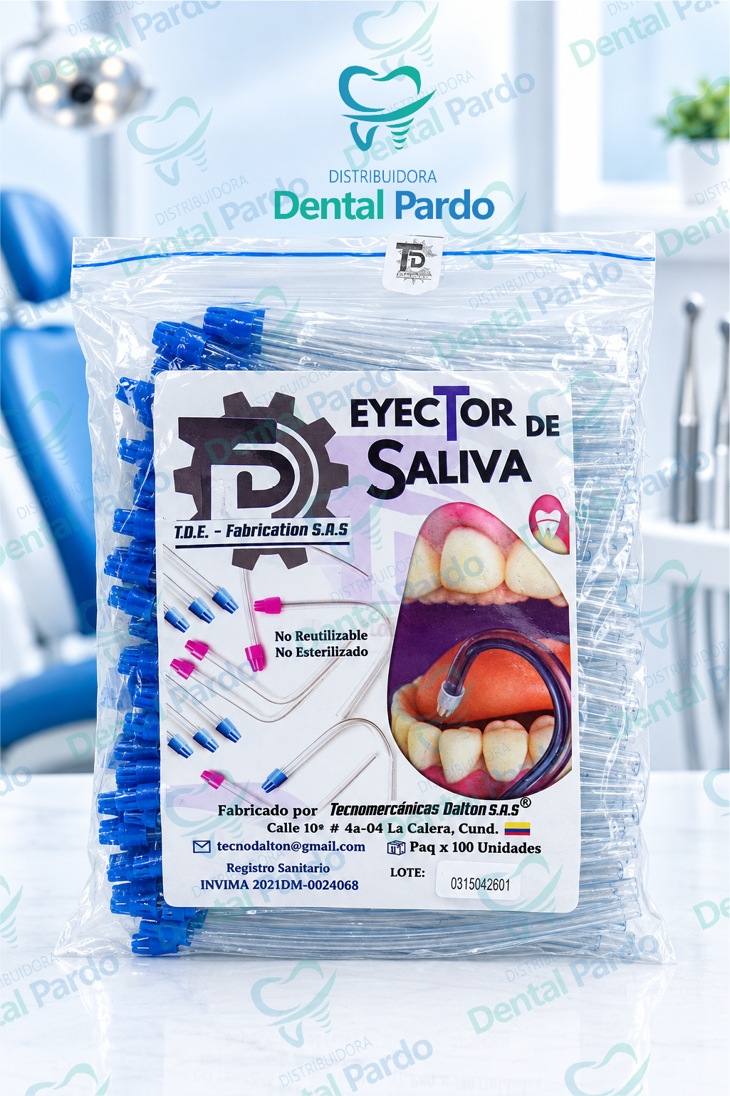 Expulsores / Eyectores De Saliva (Punta Azul) – Paq X 100 Unidades