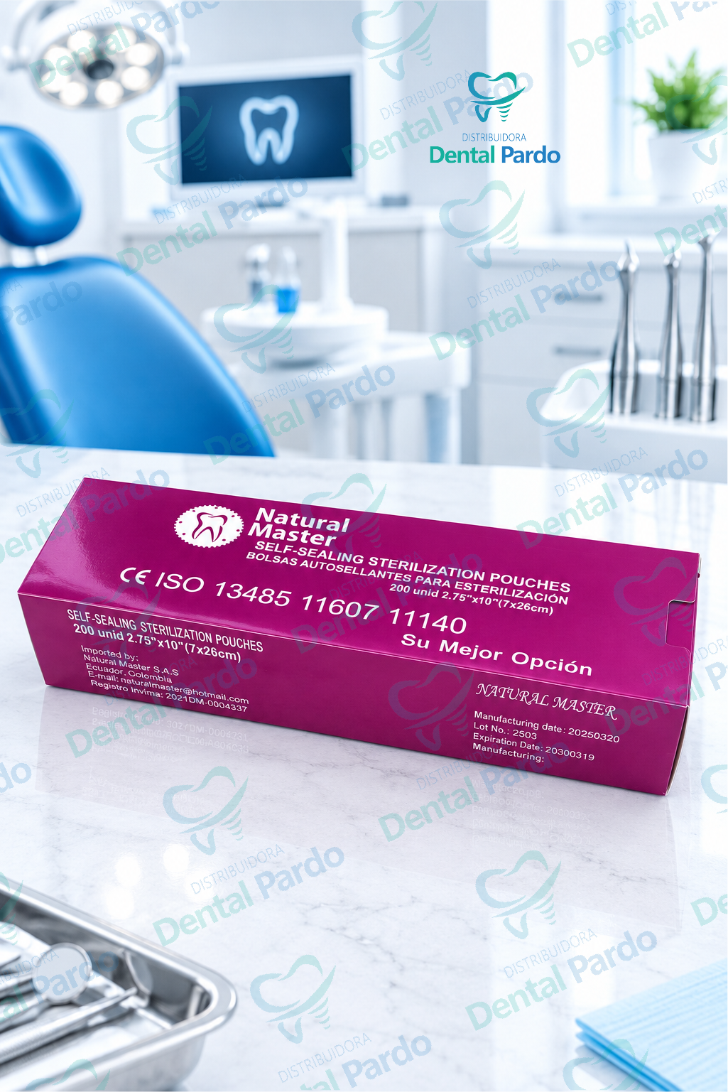 Bolsas Autosellantes Para Esterilización Natural Master – 200 Und – 7 × 26 Cm