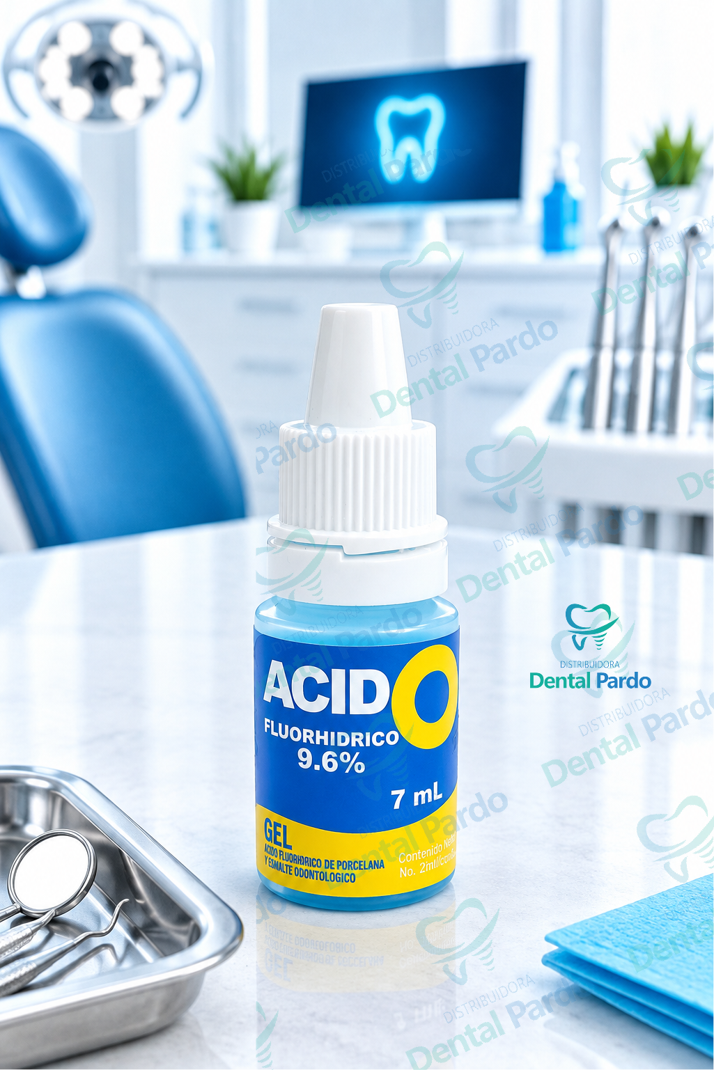 Ácido Fluorhídrico 9.6% | Gel Acondicionador De Porcelana | Frasco 7 Ml
