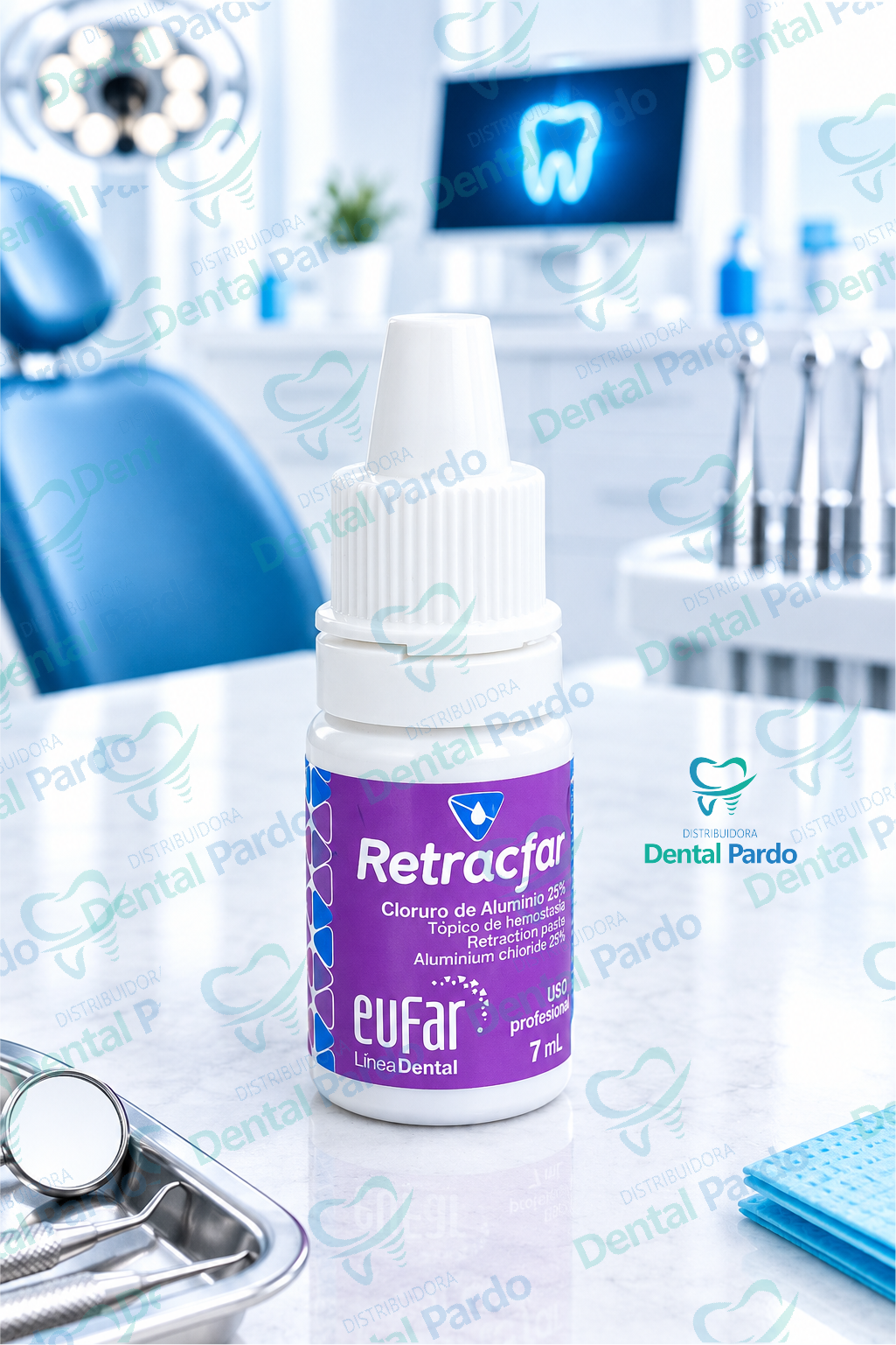 Retracfar Eufar | Cloruro De Aluminio 25% | Tópico Hemostático | Frasco 7 Ml