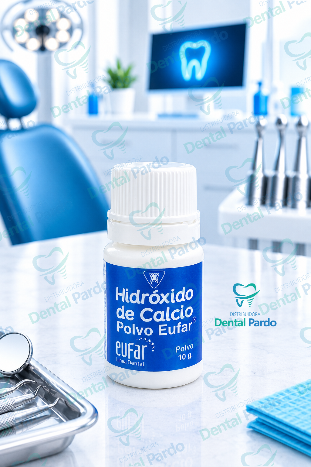 Hidróxido De Calcio Polvo Eufar | Protector Pulpar Y Endodoncia | Frasco 10 G