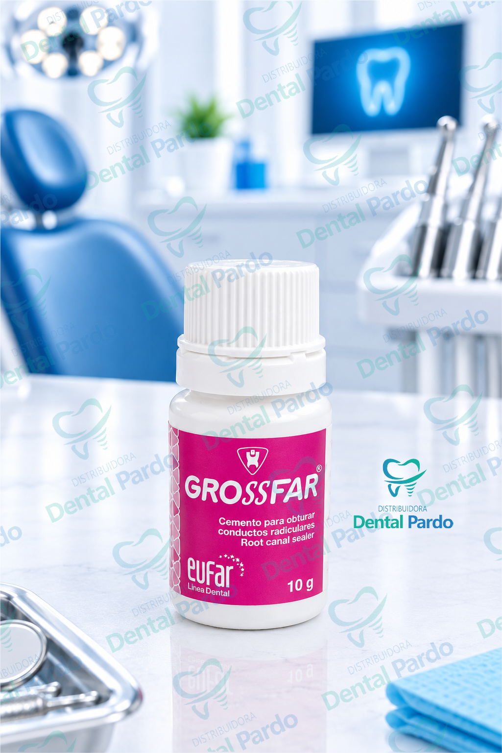 Cemento Endodóntico Grossfar Eufar | Sellador De Conductos Radiculares | Frasco 10 G