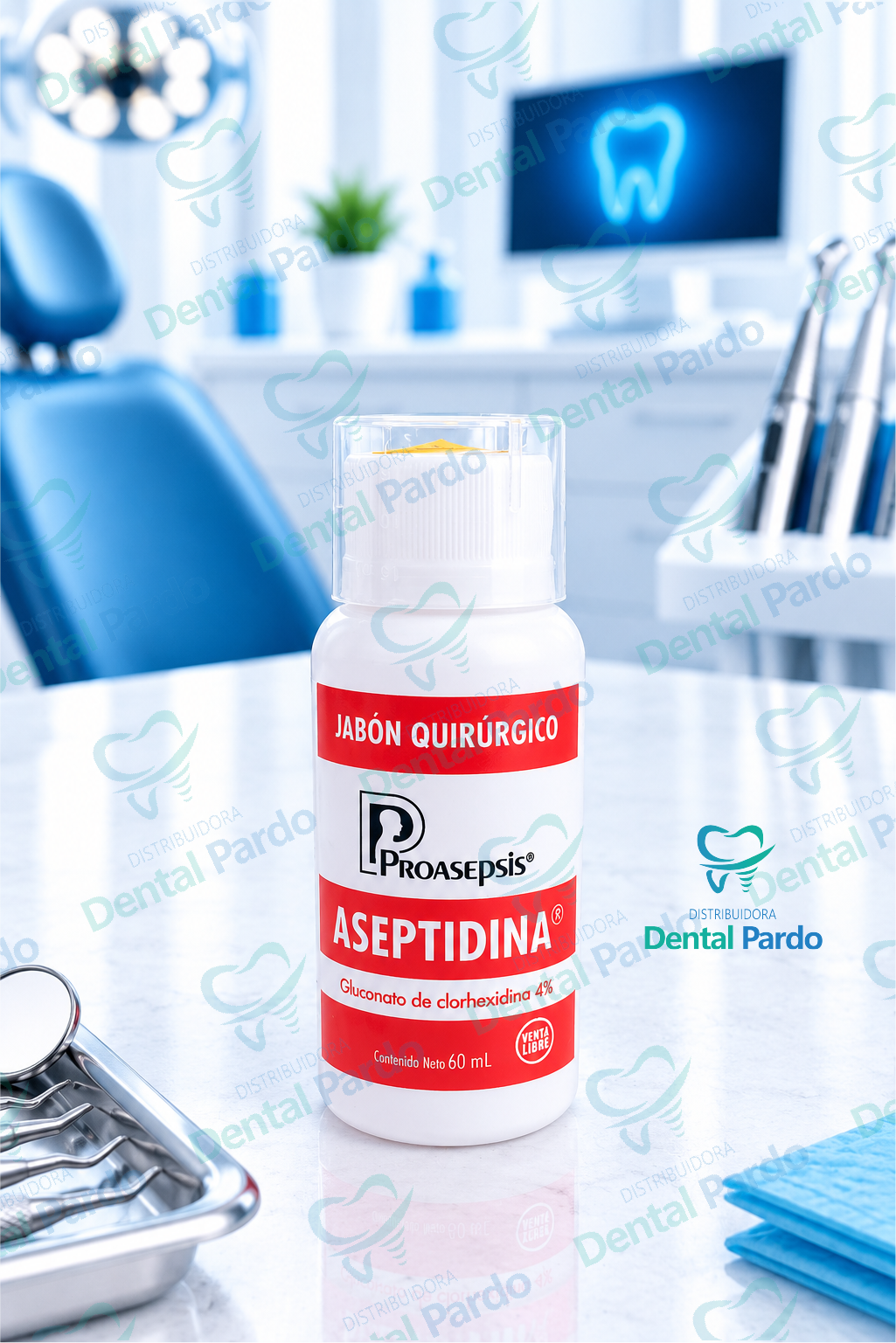 Aseptidina Proasepsis | Jabón Quirúrgico Clorhexidina 4% | 60 Ml