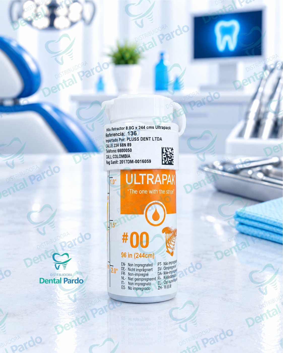 Hilo Retractor Ultrapak No Impregnado #00 (Amarillo) | 244 Cm
