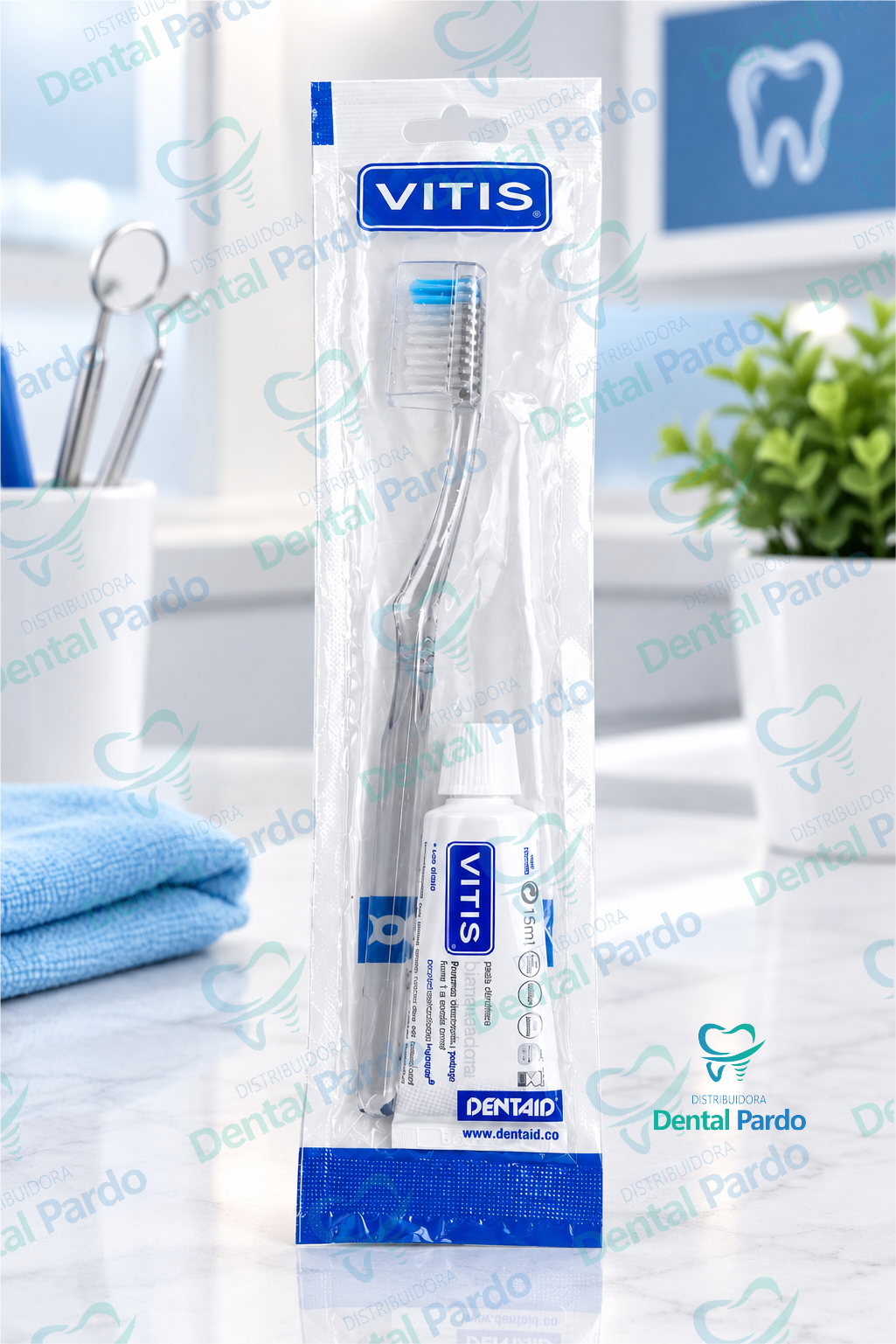 Kit De Higiene Oral Vitis | Cepillo Y Crema Dental 15 Ml | Dentaid