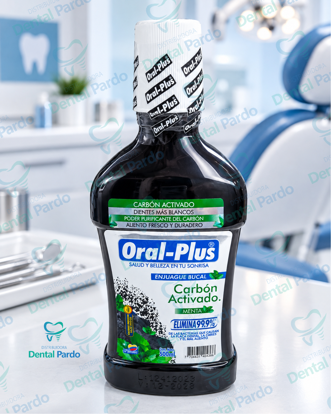 Enjuague Bucal Oral-Plus | Carbón Activado Menta | 500 Ml