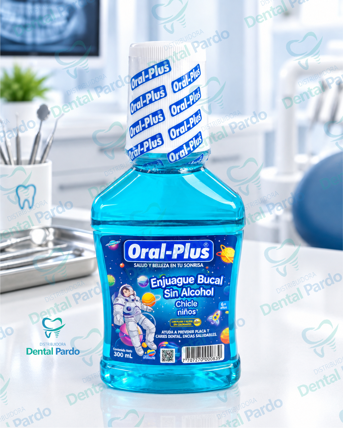 Enjuague Bucal Oral-Plus Niños | Sin Alcohol Sabor Chicle | 300 Ml