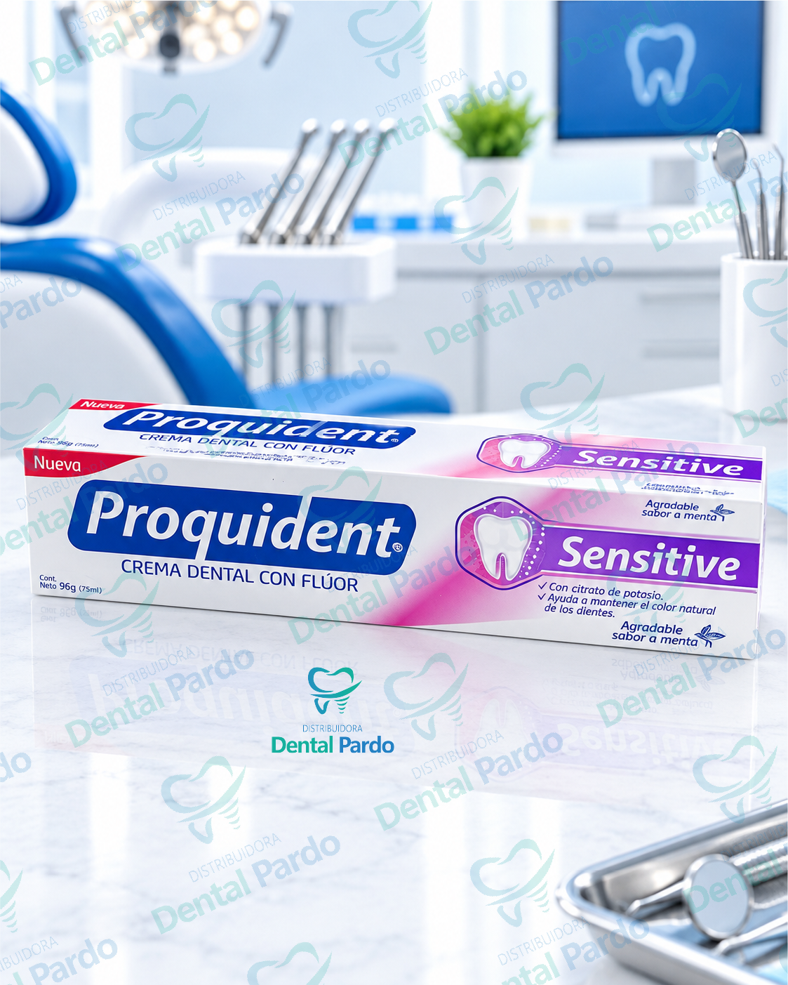 Crema Dental Proquident Sensitive Con Flúor | Menta | 96 G