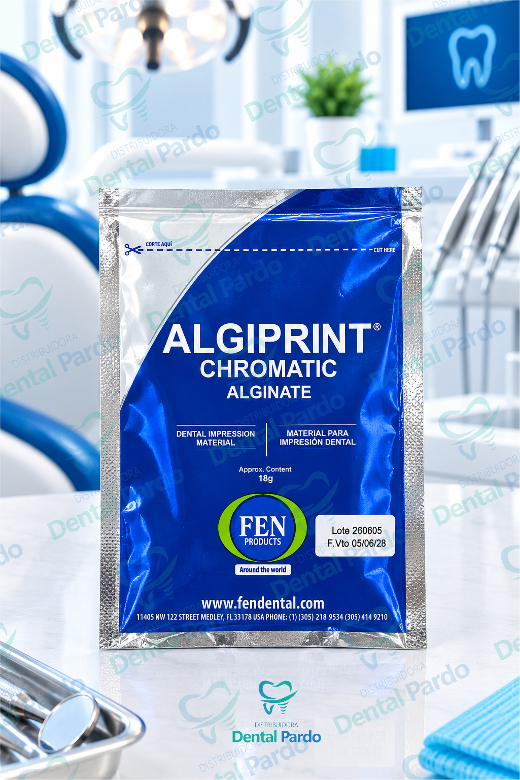 Alginato Cromático Algiprint | Sobre Monodosis 18 G | Fen Products