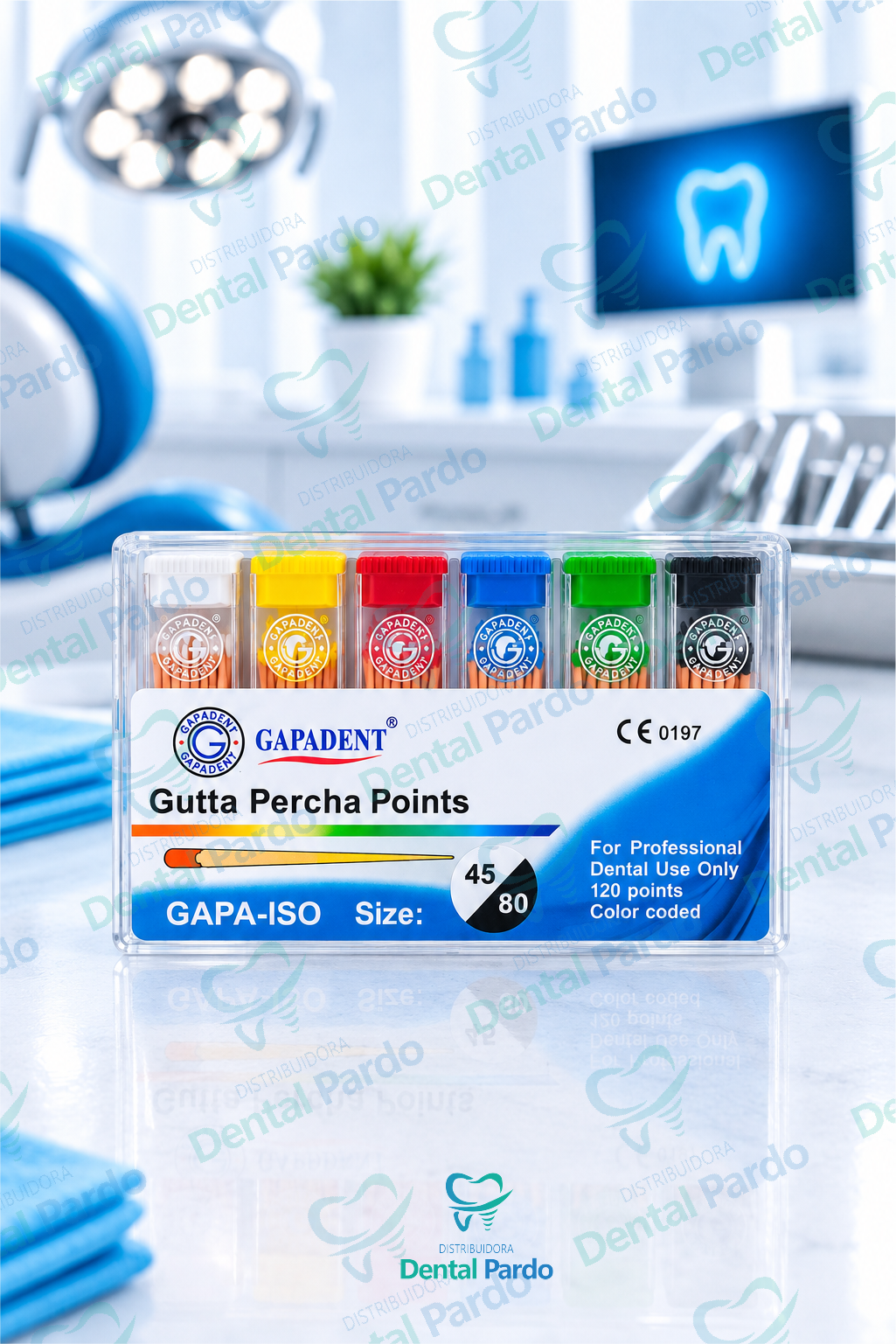Puntas De Gutapercha Gapadent | Surtido Iso 45-80 | Caja X 120 Uds