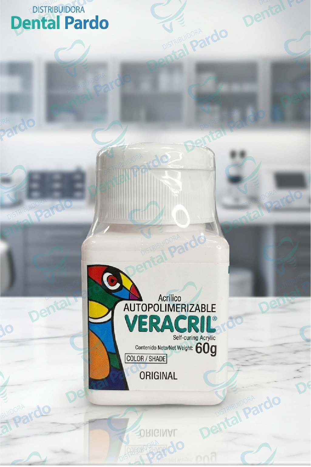 [603-115] Veracril® New Stetic | Acrílico Autopolimerizable (Polímero) Original | 60 G