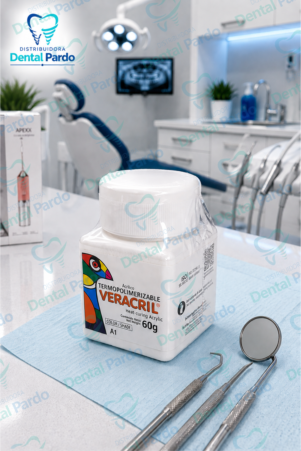 [603-260] Veracril® New Stetic | Acrílico Termopolimerizable (Polímero) | Tono A1 | 60 G