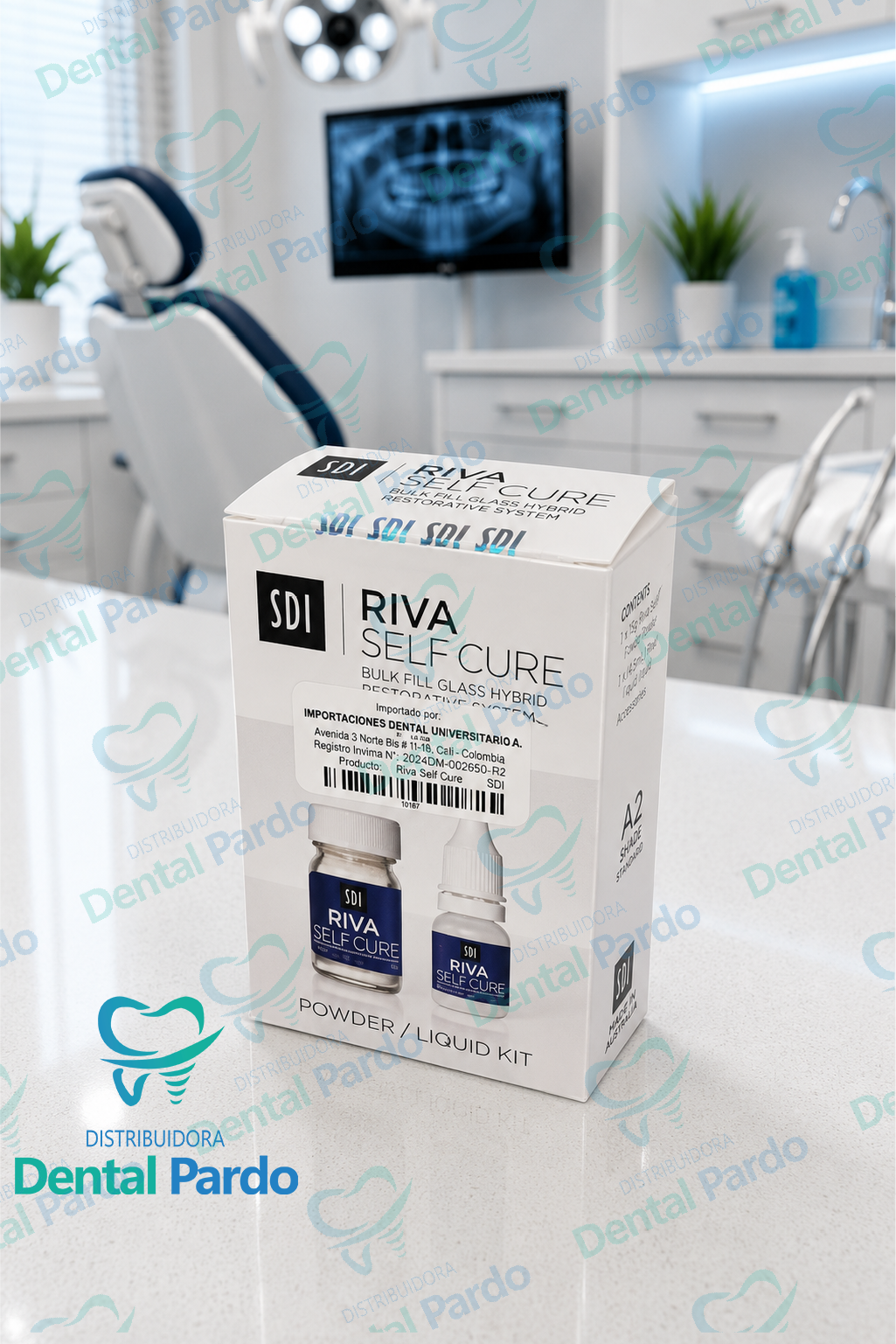 [619-025] Riva Self Cure Sdi® | Ionómero De Vidrio Restaurador | Kit Polvo/Líquido |