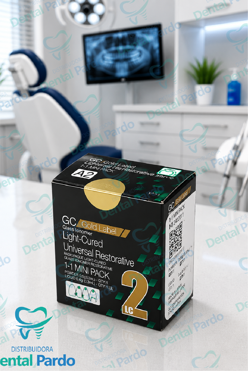 [619-003] Gc Gold Label 2 Lc® | Ionómero De Vidrio Fotopolimerizable | Mini Pack | Tono A2