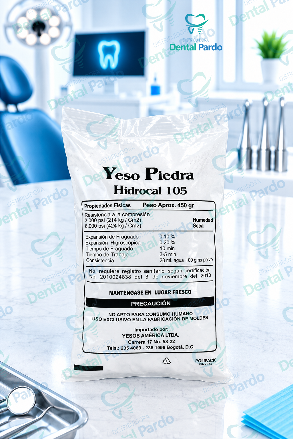 [604-036] Yeso Piedra Hidrocal 105 Tipo Iii | 450 G Aprox.