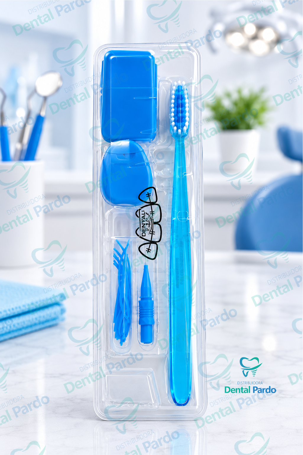 [612-144] Kit De Higiene Ortodóntica En Blíster | Color Azul